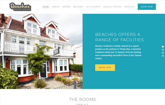 Beaches Guest House - Website Design Essex Portfolio