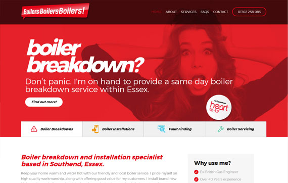 Boilers Boilers Boilers - Website Design Essex Portfolio