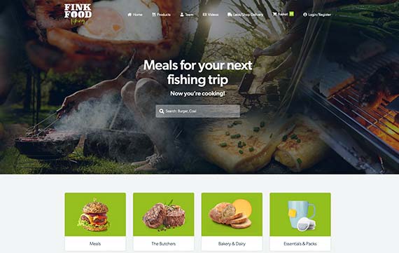 Fink Food Fishing - Shop Website Essex Portfolio
