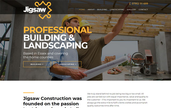 Jigsaw Construction - Website Design Essex Portfolio