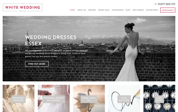 The White Wedding House - Website Design Essex Portfolio