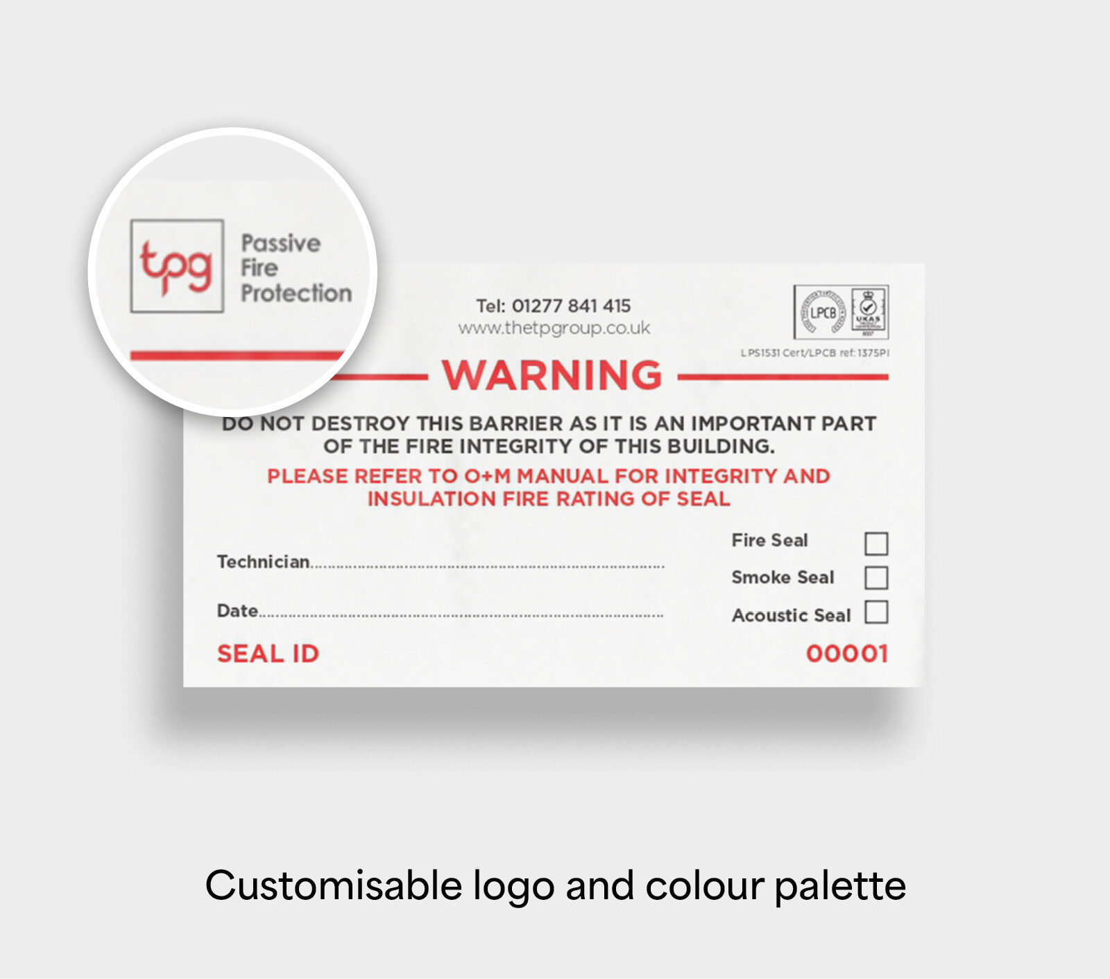 Inspection Sticker Firebox Fire Door & Inspection Sticker Design Essex