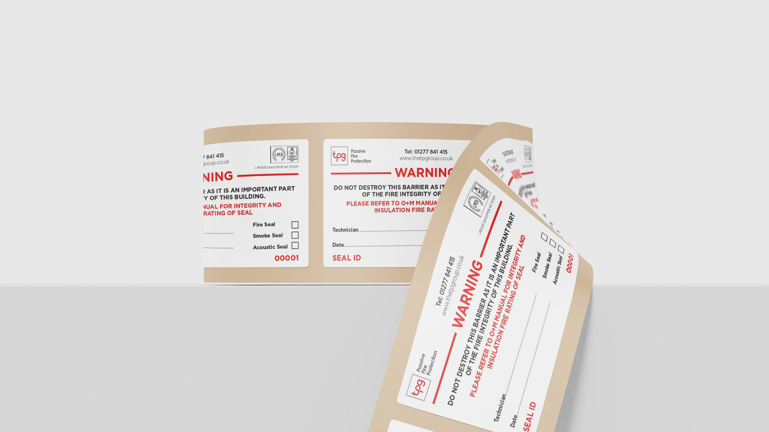 Regulation Sticker Fire Door & Inspection Sticker Design Essex