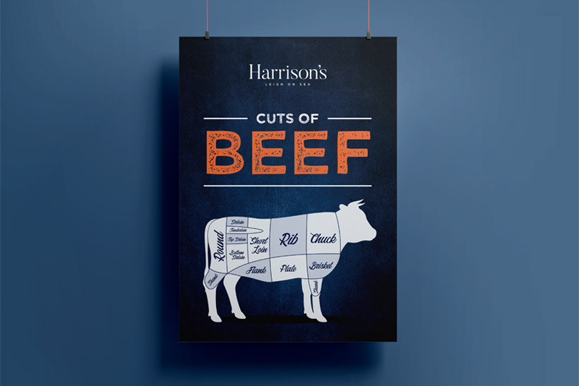 Harrisions Butchers Design - Poster Design Essex