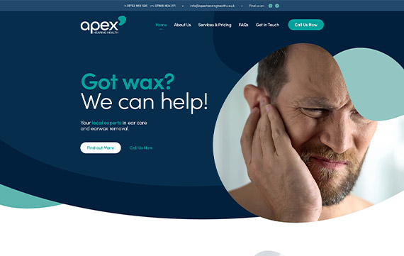 Apex Hearing Health - Website Design Essex Portfolio