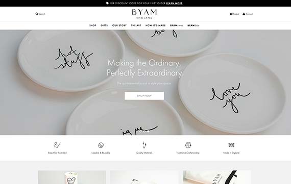Byam England - Shop Website Essex Portfolio