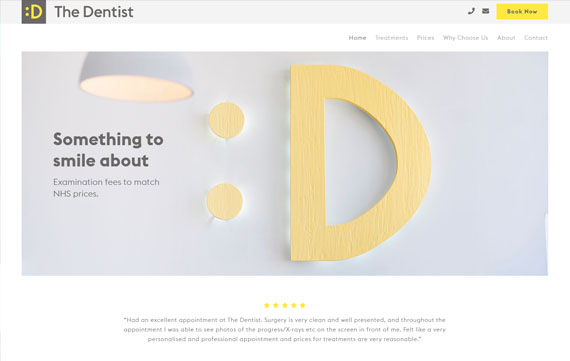 The Dentist - Website Design Essex Portfolio